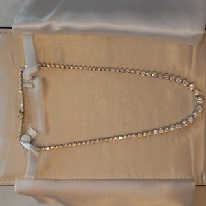 Diamonique line necklace